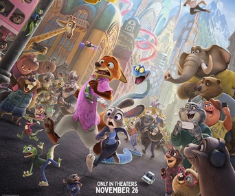Affiche finale en anglais du film Zootopia 2