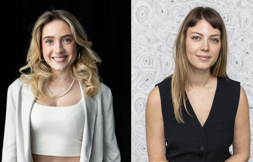 Rosalie Pépin et Catherine St-Laurent réunies devant la caméra de Sophie Deraspe dans le film L'amour au temps des satellites