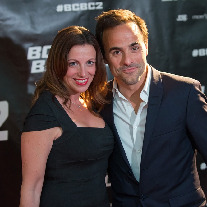 Sur le tapis rouge du film <em>Bon Cop Bad Cop 2</em>