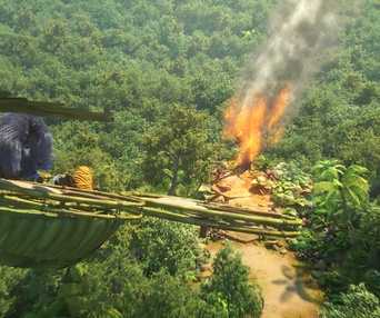 Une scène du film Les as de la jungle