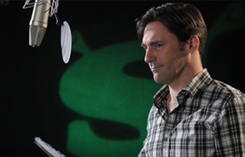 Jon Hamm dans le studio d'enregistrement de Shrek Forever After