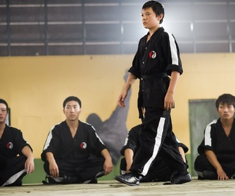 Une scène du film The Karate Kid