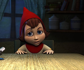 Scène du film La véritable histoire du petit chaperon rouge