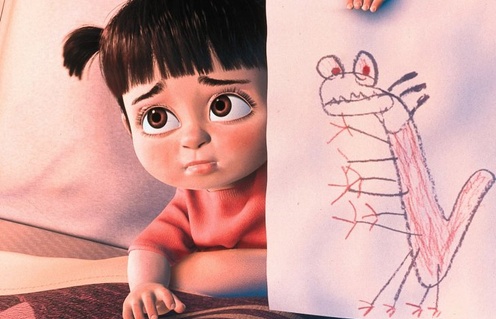 Une scène du film Monsters, Inc.