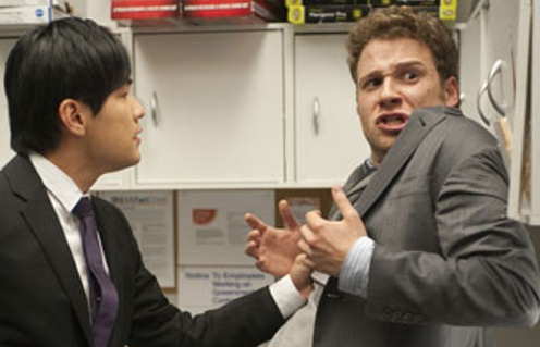 Seth Rogen et Jay Chou dans le film The Green Hornet