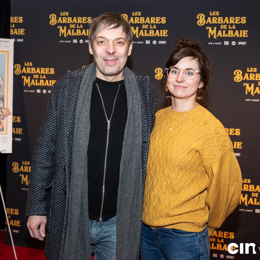 Sur le tapis rouge du film Les Barbares de La Malbaie