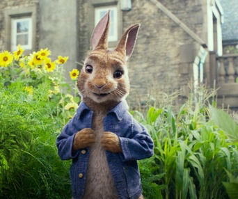 Une scène du film Peter Rabbit