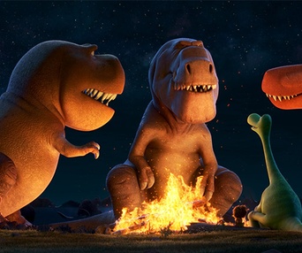 Une scène du film The Good Dinosaure
