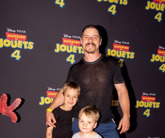 Sur le tapis rouge du film Toy Story 4