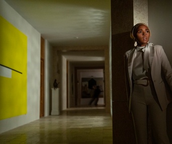 Une scène du film Glass Onion: A Knives Out Mystery