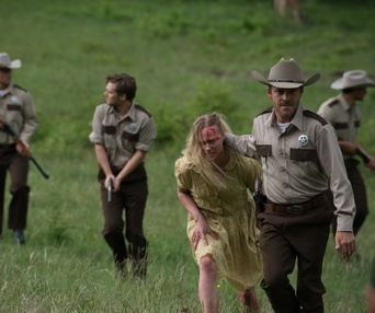 Une scène du film Leatherface
