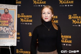 Sur le tapis rouge du film Les Barbares de La Malbaie