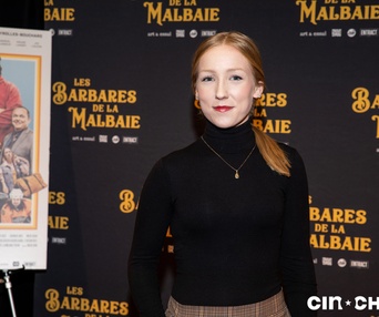 Sur le tapis rouge du film Les Barbares de La Malbaie