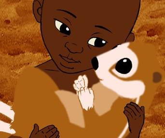 Scène du film Kirikou et les bêtes sauvages