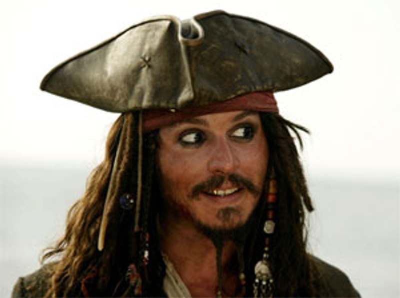 Johnny Depp dans Pirates of the Caribbean: Dead Man's Chest