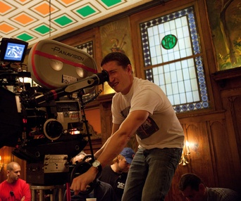 Sur le plateau du film The Sitter