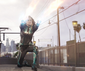 Une scène du film Captain Marvel