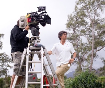 Sur le plateau du film The Descendants