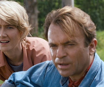 Une scène du film Jurassic Park