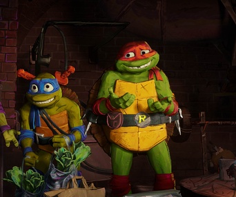 Une scène du film Teenage Mutant Ninja Turtles: Mutant Mayhem