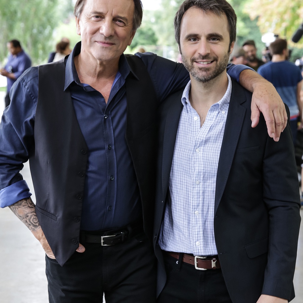 Sur le plateau du film De père en flic 2