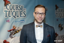 Sur le plateau du film La course des tuques