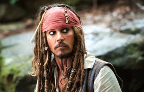 Johnny Depp dans le film Pirates of the Caribbean:On Stranger Tides