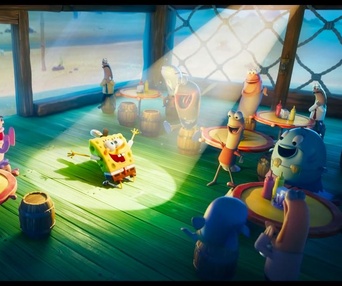 Une scène du film The SpongeBob Movie: Sponge on the Run