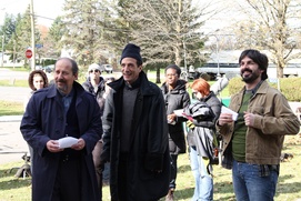 Sur le plateau du film La Sacrée