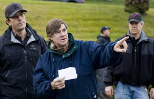 Gus Van Sant sur le plateau de Milk