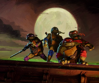 Une scène du film Teenage Mutant Ninja Turtles: Mutant Mayhem