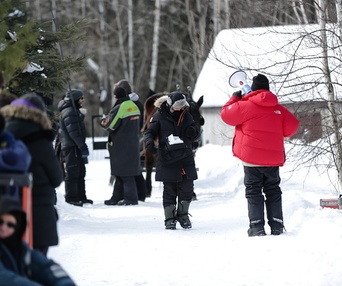Sur le plateau du film Chasse-Galerie