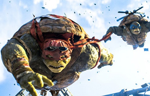 Une scène du film Teenage Mutant Ninja Turtles