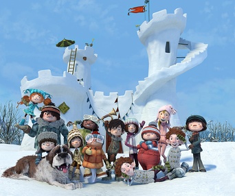 Une scène du film La guerre des tuques 3D
