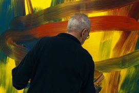 Une scène du film Gerhard Richter Painting