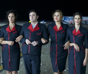 Une scène du film Les amants passagers