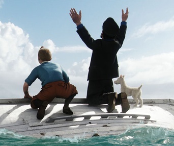 Une scène du film The Adventures of Tintin: The Secret of the Unicorn
