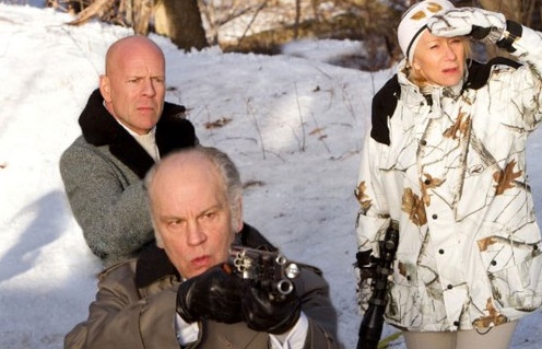 Bruce Willis, John Malkovich et Helen Mirren dans le film RED
