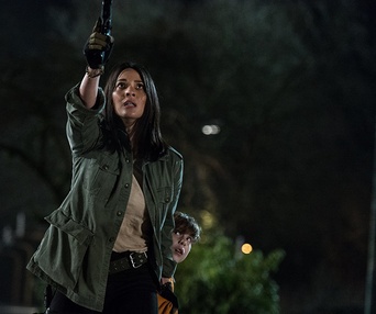 Une scène du film The Predator