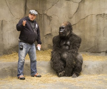 Sur le plateau du film Zookeeper