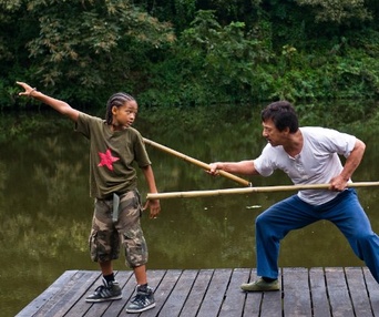 Une scène du film The Karate Kid
