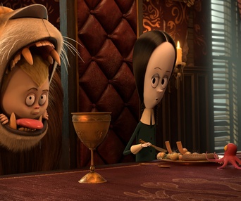 Une scène du film The Addams Family