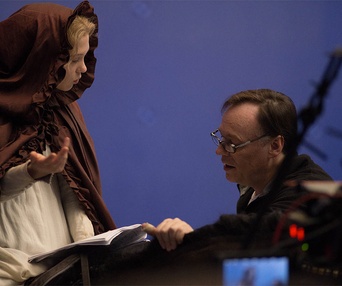 Sur le plateau du film La Belle et La Bête