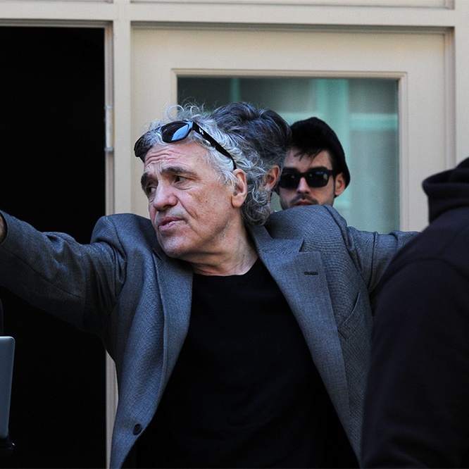 Sur le plateau du film <em>Welcome to New York</em>