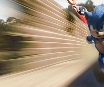 Une scène du film Sonic the Hedgehog