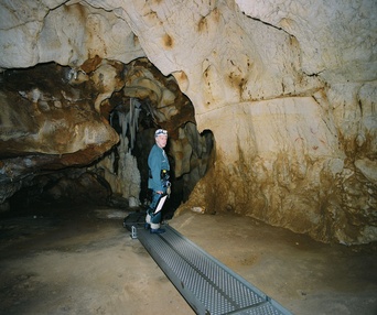 Sur le plateau du film Cave of Forgotten Dreams