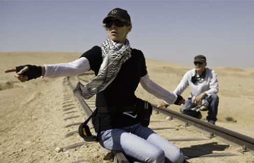 Kathryn Bigelow sur le plateau de The Hurt Locker
