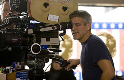 George Clooney sur le plateau de The Ides of March