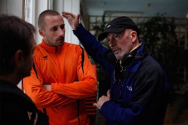 Sur le plateau du film De rouille et d'os