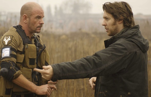 Pendant le tournage de District 9.